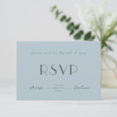 Palm Spring Retro Bruiloft RSVP Kaart (Staand voorkant)