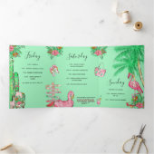 Palm Springs Bachelorette Itinéraire Tri-Fold Invi (Intérieur)