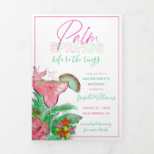 Palm Springs Bachelorette Itinerary Tri-Fold Invi Drieluik Uitnodiging (Cover)