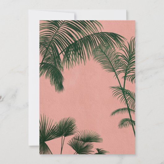 Palm Springs bewaart de datum Save The Date (Achterkant)