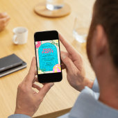 Palm Springs Blue Adult Pool Party Uitnodiging