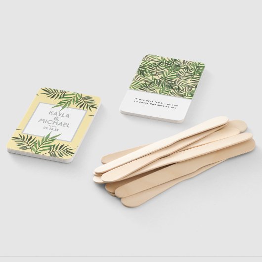 Palm Springs bruiloft gunst Handwaaier (Niet-gemonteerd)