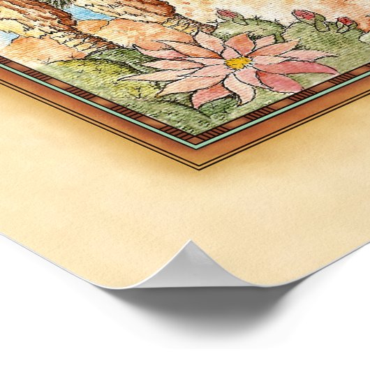 Palm Springs Ca-kaart Poster (Hoek)