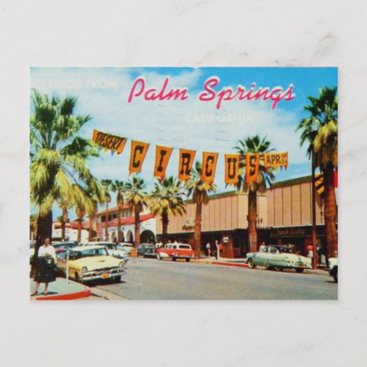 Palm Springs, Calfornia 1950 Briefkaart (Voorkant)