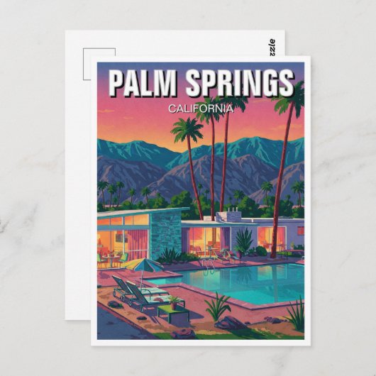 Palm Springs California Briefkaart (Voorkant / Achterkant)