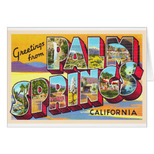 Palm Springs California CA Grande Lettre carte pos