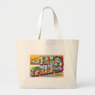 Palm Springs California CA Large Letter Briefkaart Grote Tote Bag
