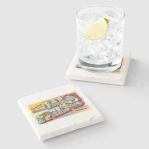 Palm Springs California CA Large Letter Briefkaart Stenen Onderzetter