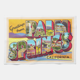 Palm Springs California CA Large Letter Briefkaart Theedoek