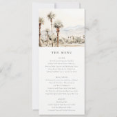 Palm Springs California Landschap Wedding Menu Kaart (Voorkant)