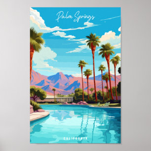 Palm Springs California Verenigde Staten vintage r Poster