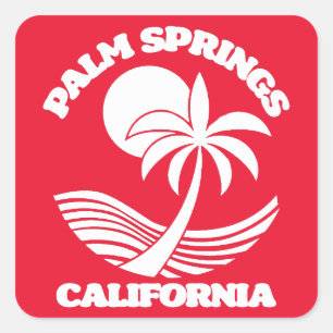 Palm Springs California Vierkante Sticker