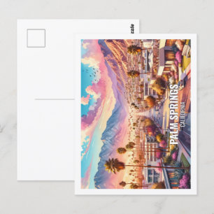 Palm Springs Californië Amerikaanse Beroemde Plaat Briefkaart