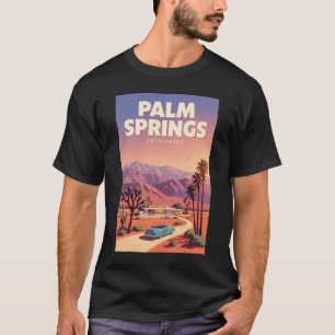 Palm Springs Californië Illustratie Reis Kunst T-shirt