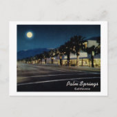 Palm Springs, Californië in Night Briefkaart (Voorkant)