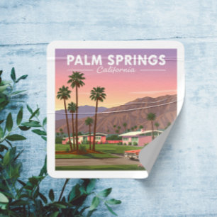 Palm Springs Californië Vierkante Sticker