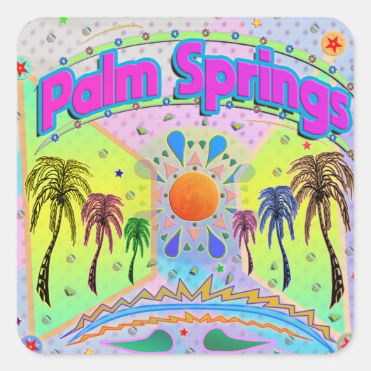 Palm Springs Calm Desire Sticker (Voorkant)