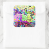 Palm Springs "Cool Energy"-Sticker Vierkante Sticker (Tas)