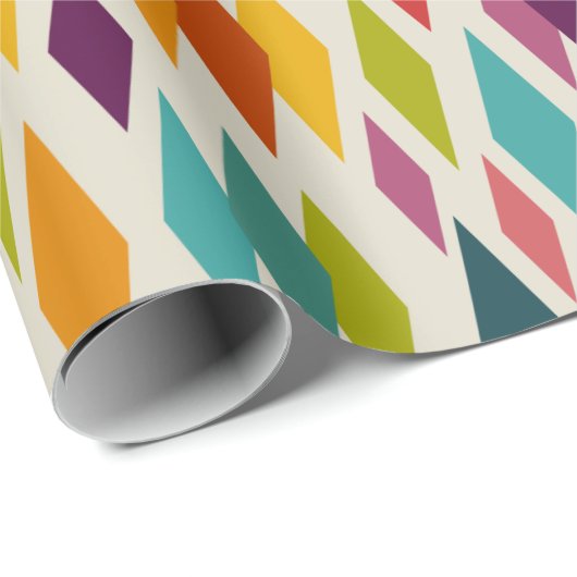 Palm Springs Diamonds Mideeuw Modern Patroon Cadeaupapier (Rol Hoek)