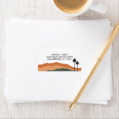 Palm Springs Étiquette de adresse moderne (tan/oli (En situation)