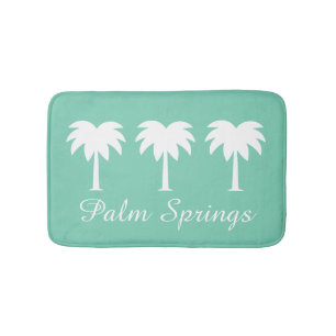Palm Springs groene palmboom zonder slipbadtapijt Badmat