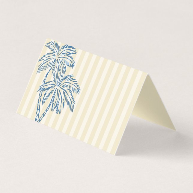 Palm Springs Jaune Pastel Beach Party Cartes de li (Front)
