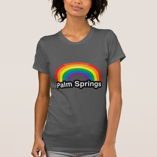PALM SPRINGS LGBT PRIDE RAINBOW T-SHIRT (Voorkant)