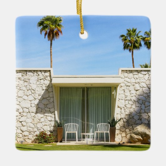 Palm Springs Mid Century Architecture Keramisch Ornament (Voorkant)
