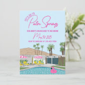 Palm Springs Mid-Century Mod uitnodiging Template (Staand voorkant)