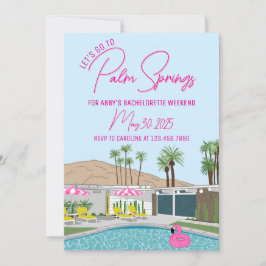 Palm Springs Mid-Century Mod uitnodiging Template