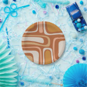 Palm Springs Mid Century Modern Boho Abstract Papieren Bordje (Feest)