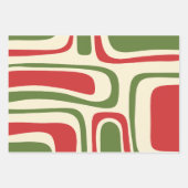 Palm Springs Mideeuw Modern Retro Abstracte Kerstm Inpakpapier Vel (Voorkant 2)