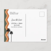 Palm Springs Modern Save the Date Briefkaart tan/o (Achterkant)