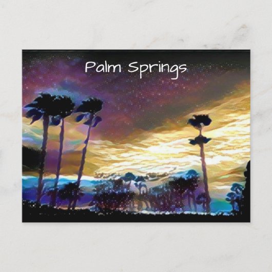 Palm Springs Night Briefkaart (Voorkant)