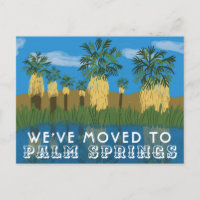 Palm Springs Oasis Moving Faire-part Nouvelle adre