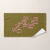 Palm Springs Olive Et Rose Vintage (Serviette à main)