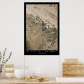 Palm Springs-Palm Desert California Satellite Map Poster (Keuken)