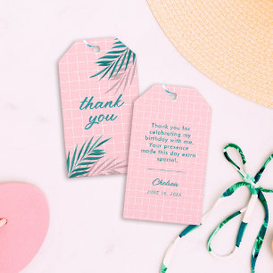 Palm Springs Pool Party Pink Adult Birthday Cadeaulabel