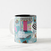 Palm Springs Poolside Midcentury Retro Coffee Mok (Voorkant links)