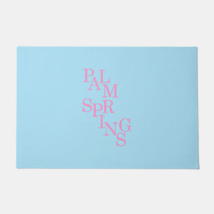 Palm Springs roze en blauw Deurmat