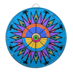 Palm Springs Tiki Torch & Date Palm Dartboard Dartbord