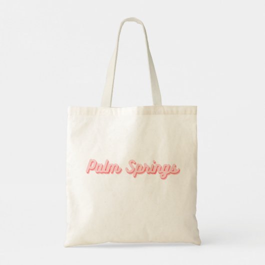Palm Springs Tote Bag Roze & Rood Retro Custom Tot (Achterkant)