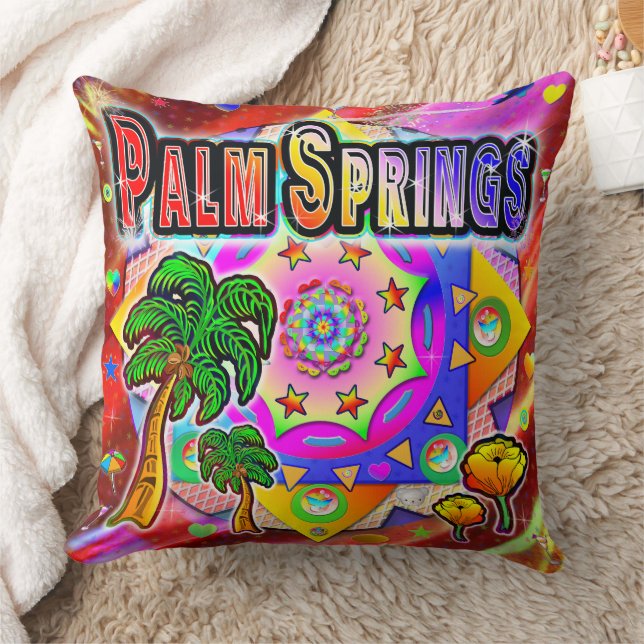 Palm Springs Tropical Friends Coussin (Couverture)