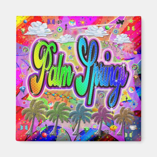 Palm Springs Vista Express Magnet Magneet (Voorkant)