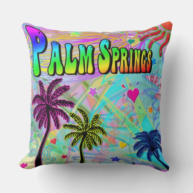 Palm Springs Vivid Romance Coussin (Recto)