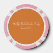 Palm Springs voor de Ring – Retro Bruidsmeisje Poker Chips (Achterkant)