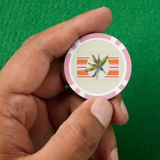 Palm Springs voor de Ring – Retro Bruidsmeisje Poker Chips (Hand)