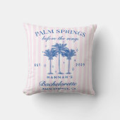 Palm Springs voor de ringen Blue Bachelorette Kussen (Voorkant)
