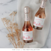 Palm Springs vrijgezellenfeest Tropische Roze Sparkling Wijnetiket