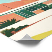  Palm Springs Waterverf palmen Poster (Hoek)